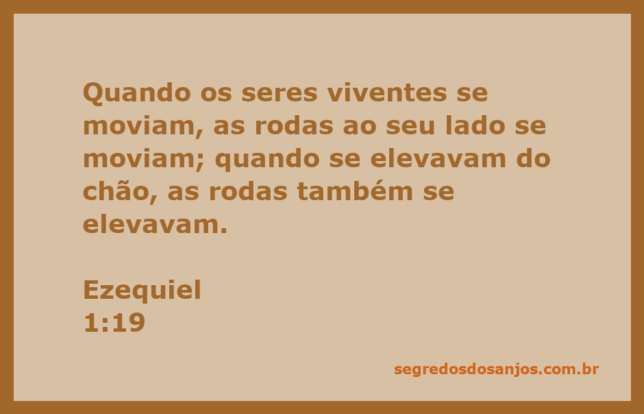Representação artística dos seres viventes e suas rodas, conforme Ezequiel 1:19.