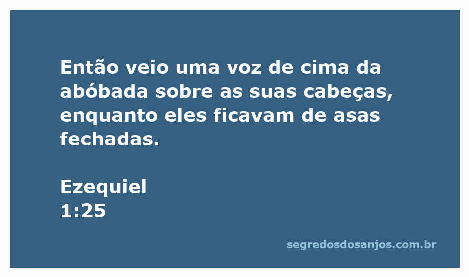 Representação artística de uma visão celestial com seres alados e uma voz divina emanando da abóbada.