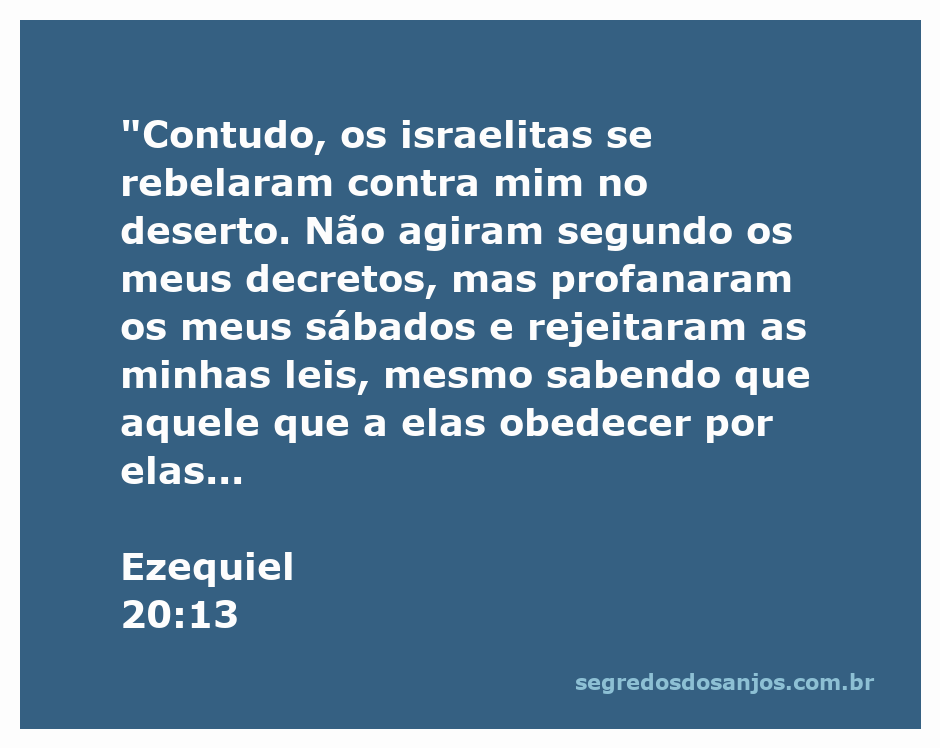 Ilustração do deserto com os israelitas em rebelião, representando Ezequiel 20:13.