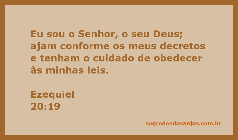 Imagem que representa Ezequiel 20:19, enfatizando a obediência a Deus e Seus decretos.