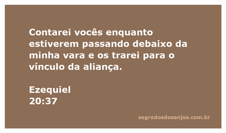 Ilustração representando a passagem de Ezequiel 20:37, simbolizando o cuidado de Deus ao contar seu povo sob sua proteção.