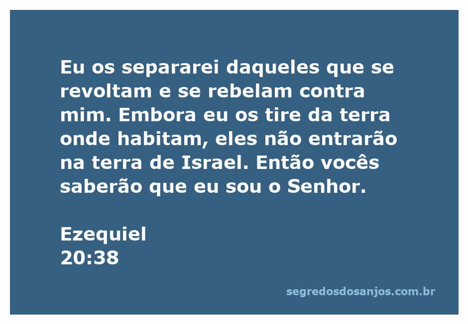 Ilustração representando Ezequiel 20:38, onde Deus separa os rebeldes do seu povo.