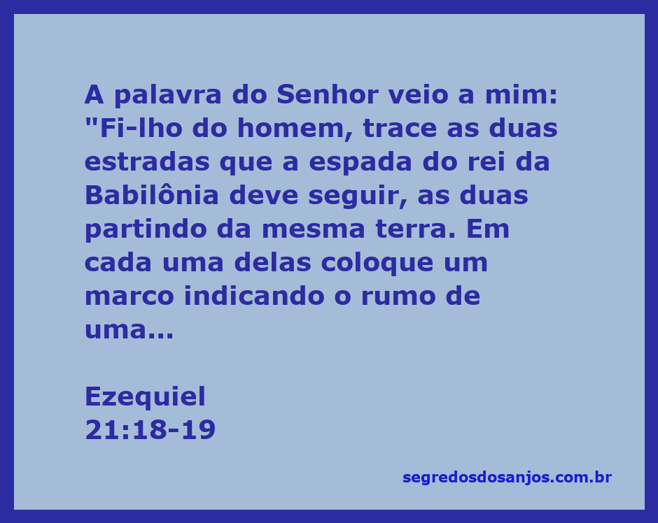 Ilustração representando as duas estradas mencionadas em Ezequiel 21:18-19, simbolizando a decisão e o destino.