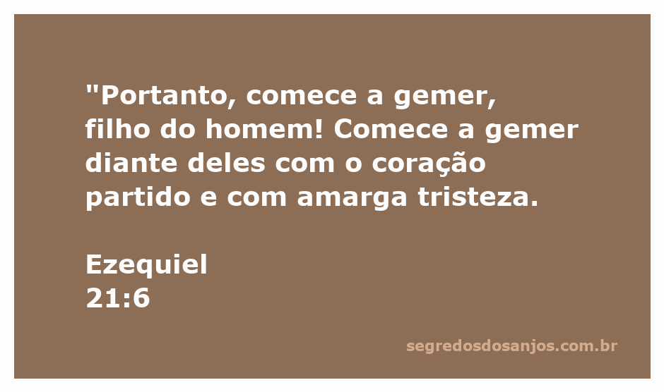 Ilustração de Ezequiel gemendo com o coração partido, simbolizando tristeza e angústia.
