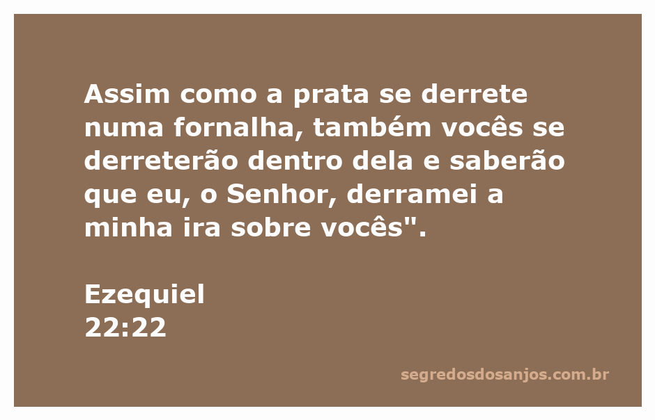 Imagem representativa do versículo Ezequiel 22:22, simbolizando a ira do Senhor e a purificação através do fogo.