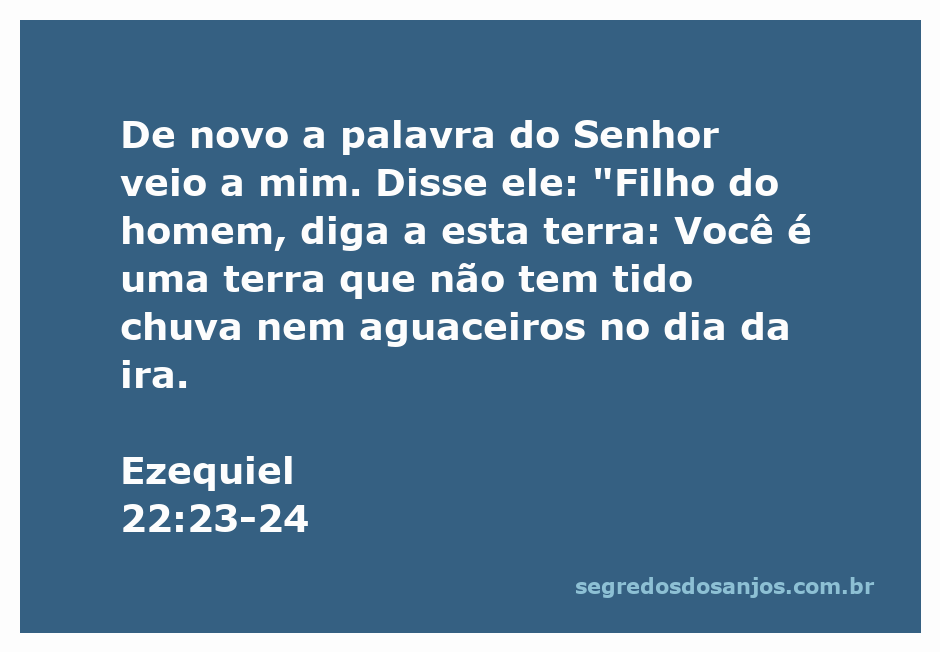 Ilustração da passagem bíblica Ezequiel 22:23-24, representando a terra sem chuva como símbolo de juízo divino.