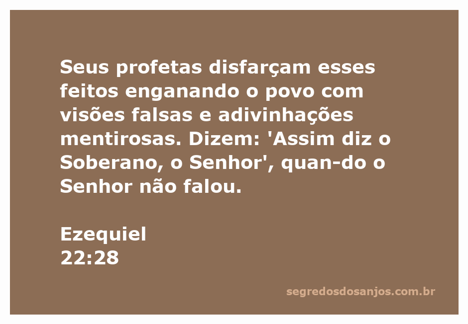 Imagem de um profeta enganando o povo com visões falsas e adivinhações mentirosas, representando Ezequiel 22:28.