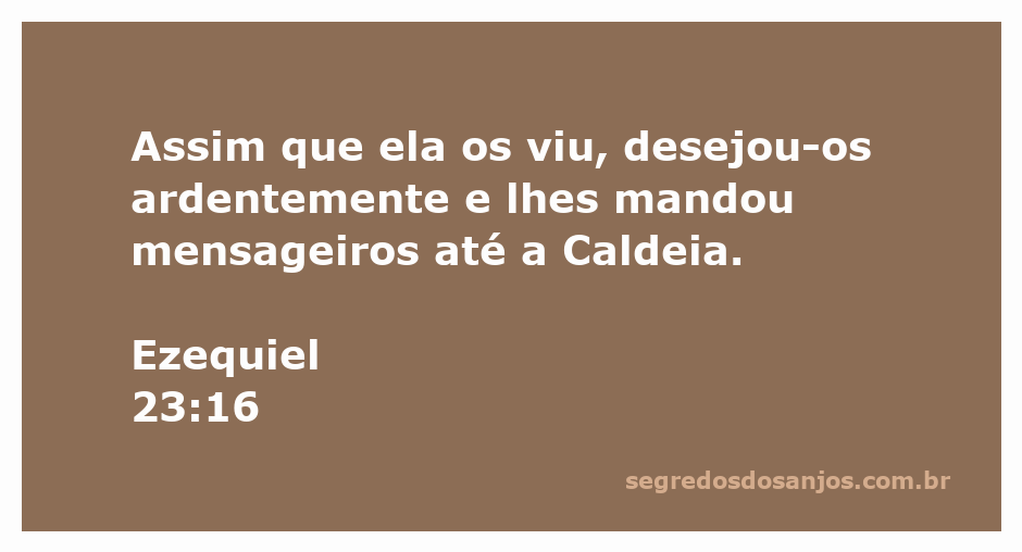 Ilustração representando Ezequiel 23:16, mostrando a busca ardente por conexão e desejo.