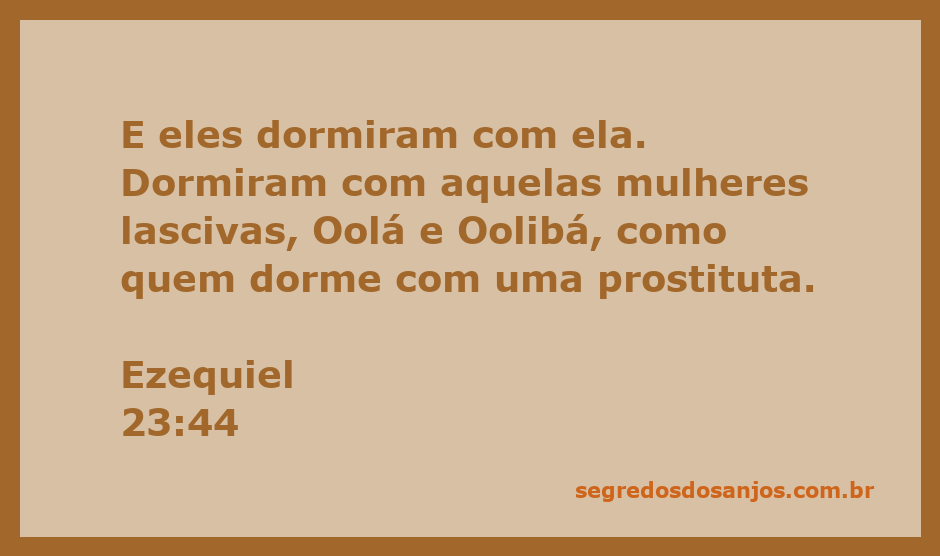 Representação das mulheres Oolá e Oolibá em Ezequiel 23:44, simbolizando a infidelidade e a lascívia.