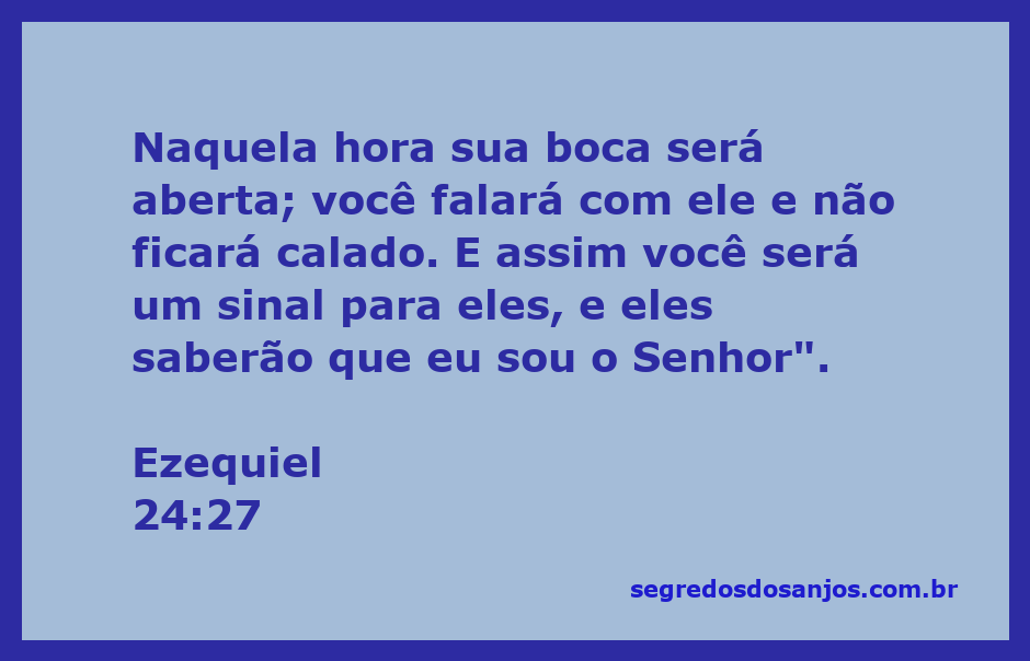 Ilustração do versículo Ezequiel 24:27, mostrando a comunicação divina e a revelação do Senhor.