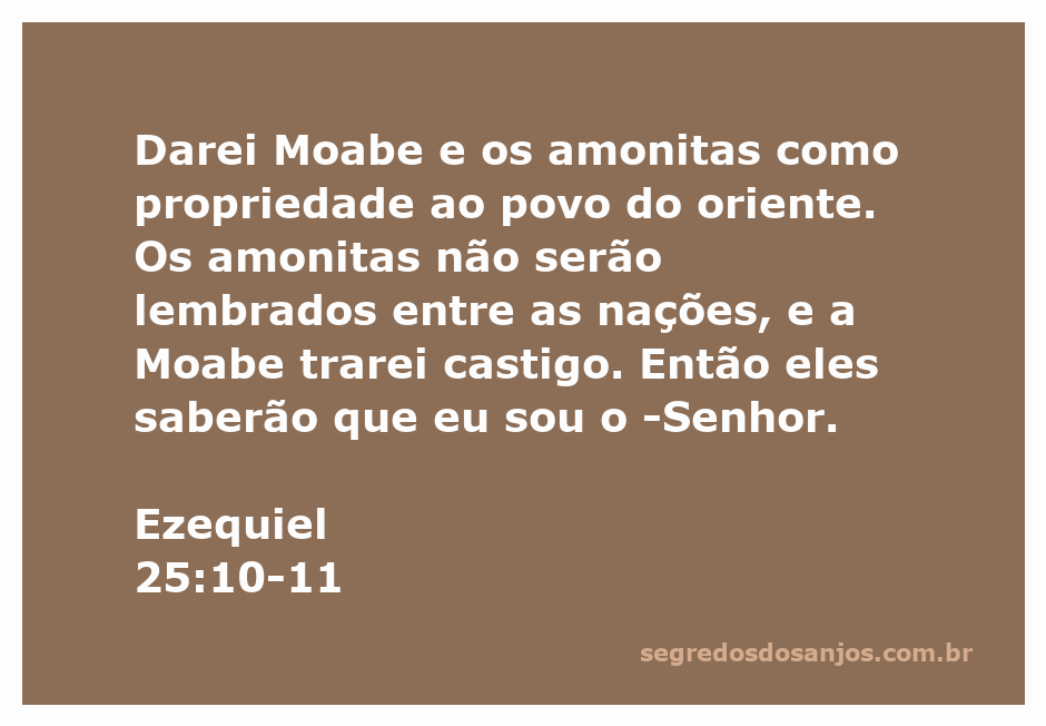 Representação artística de Ezequiel 25:10-11, simbolizando o castigo de Moabe e os amonitas.
