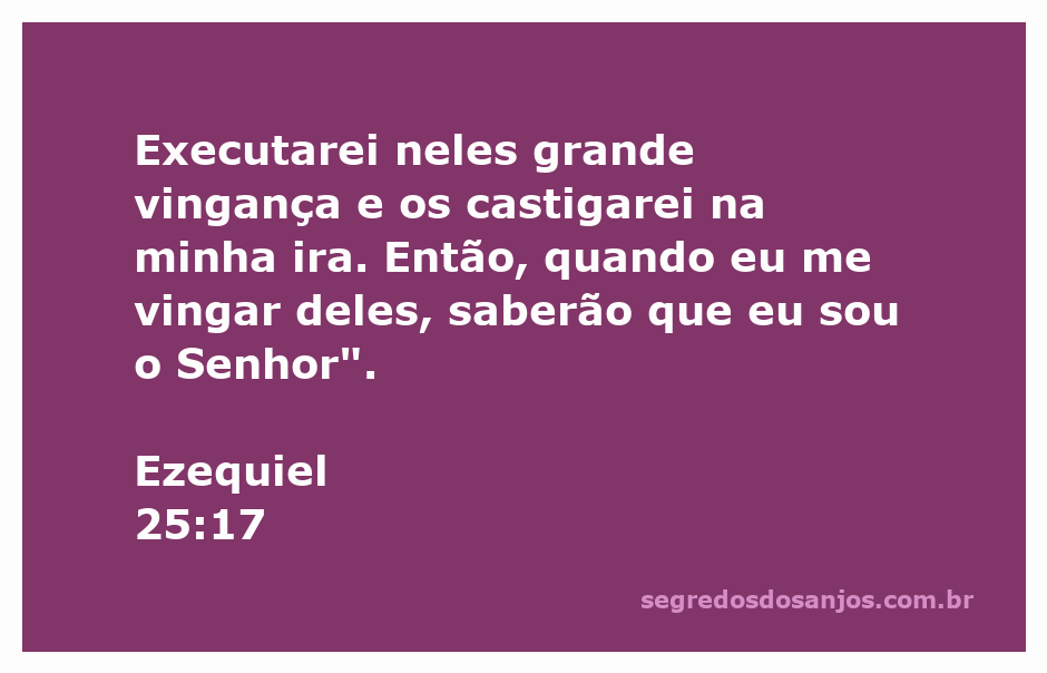 Representação artística da justiça divina conforme Ezequiel 25:17, simbolizando vingança e ira de Deus.