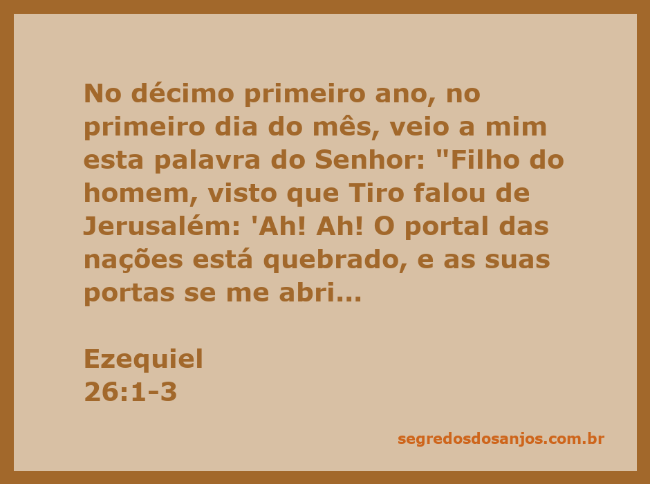 Imagem representativa da passagem de Ezequiel 26:1-3, mostrando a profecia contra Tiro e a ruína de Jerusalém.
