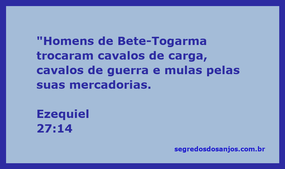 Homens de Bete-Togarma negociando cavalos e mulas em um mercado antigo.