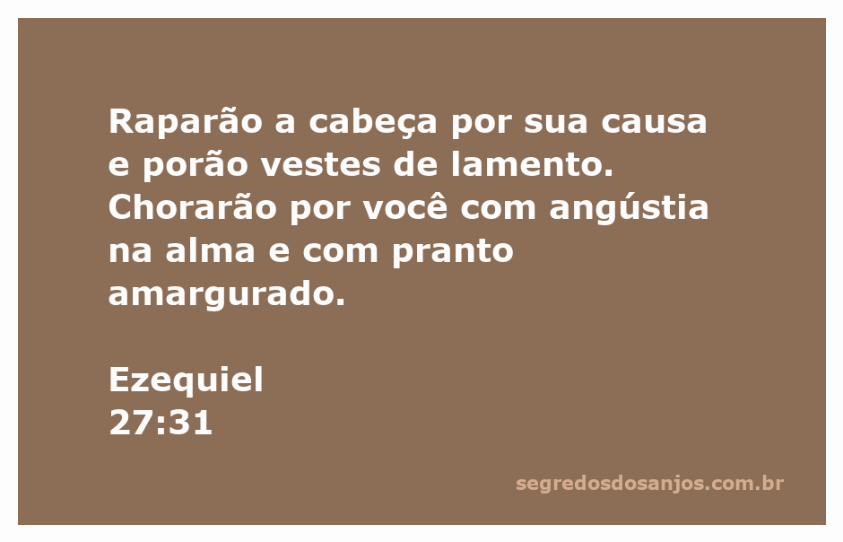 Ilustração de pessoas lamentando e chorando, simbolizando tristeza e angústia, inspirada em Ezequiel 27:31.