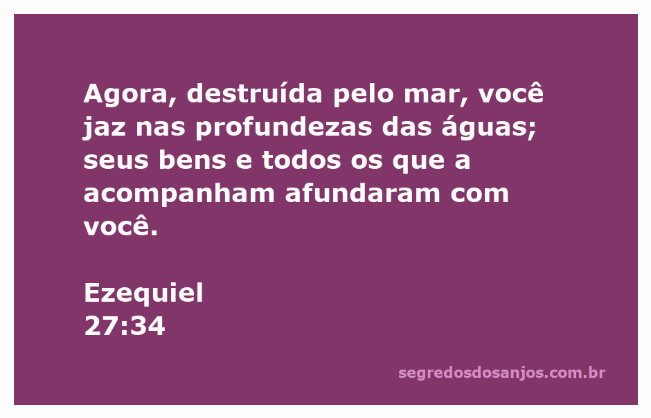 Imagem representativa da passagem de Ezequiel 27:34, mostrando a destruição e afundamento de uma cidade no mar.