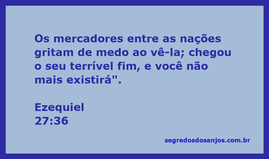 Representação artística da queda de uma grande cidade, simbolizando o versículo de Ezequiel 27:36.