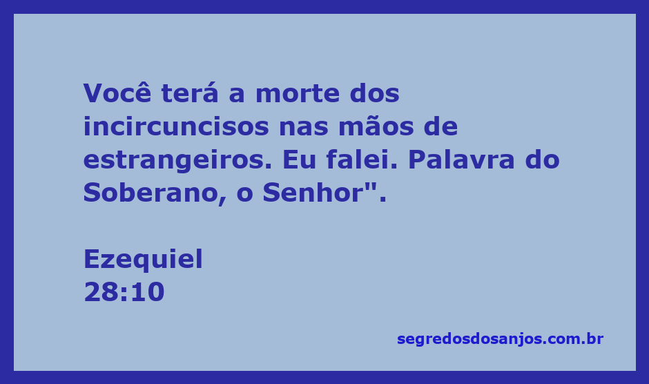 Imagem representativa da passagem de Ezequiel 28:10, enfatizando a mensagem de julgamento e soberania divina.