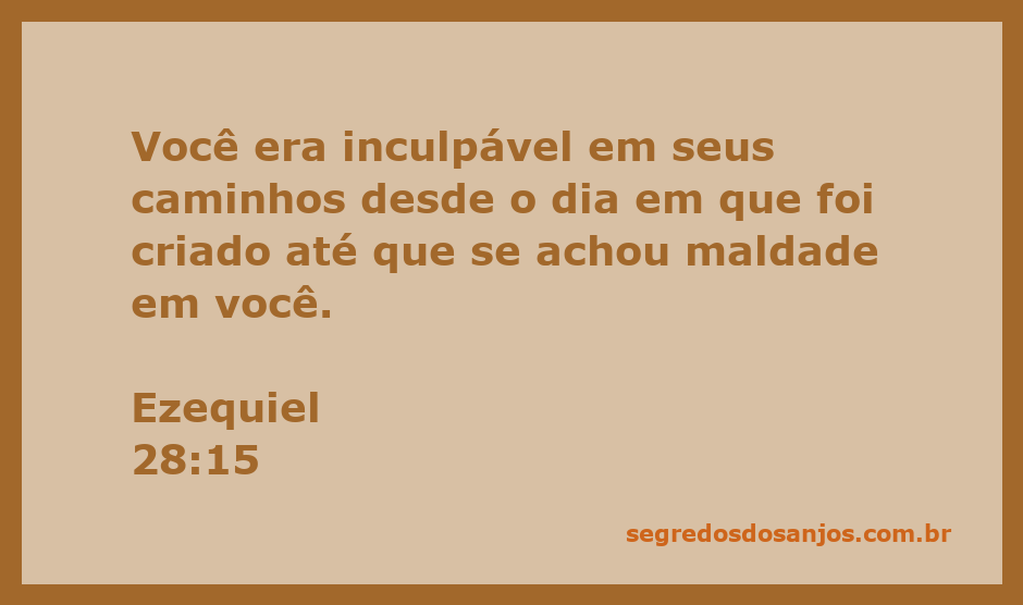 Imagem representando a pureza e a queda de um ser angelical, simbolizando Ezequiel 28:15.