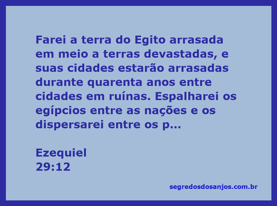 Representação da devastação do Egito conforme Ezequiel 29:12, mostrando cidades em ruínas e terras desoladas.