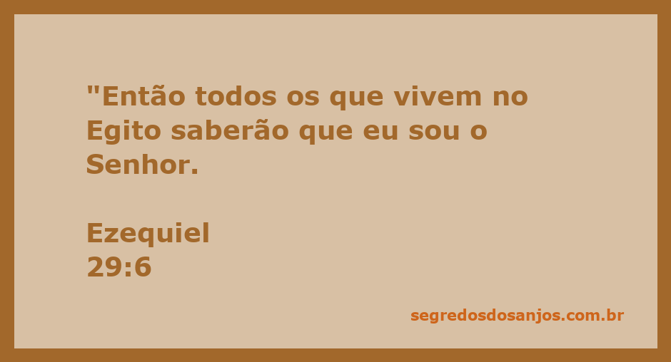Imagem representativa de Ezequiel 29:6 mostrando o povo do Egito reconhecendo o Senhor.