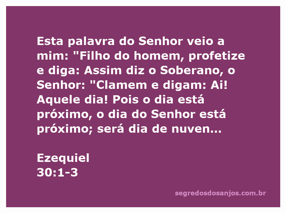 Imagem representativa da profecia de Ezequiel sobre o dia do Senhor, com nuvens escuras simbolizando condenação.