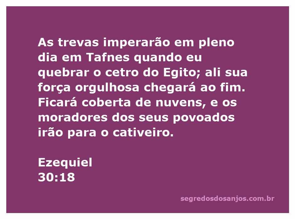 Ilustração sombria de Tafnes, simbolizando a profecia de Ezequiel 30:18 sobre a queda do Egito.