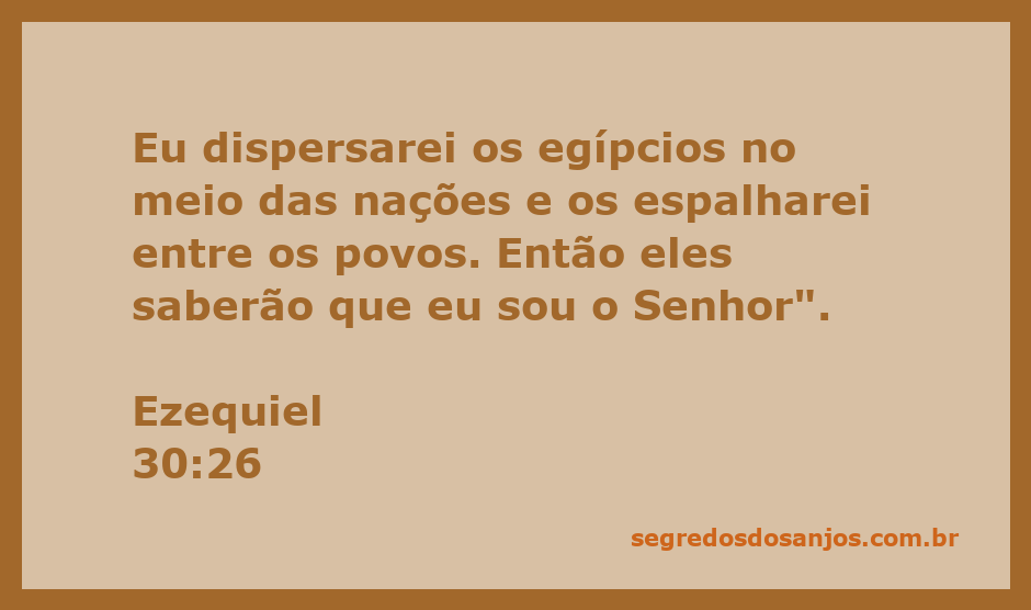 Representação artística da dispersão dos egípcios entre as nações, refletindo a mensagem do versículo de Ezequiel 30:26.