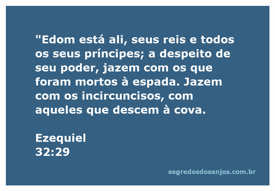 Imagem representativa da passagem de Ezequiel 32:29 mostrando a queda de Edom e seus líderes.