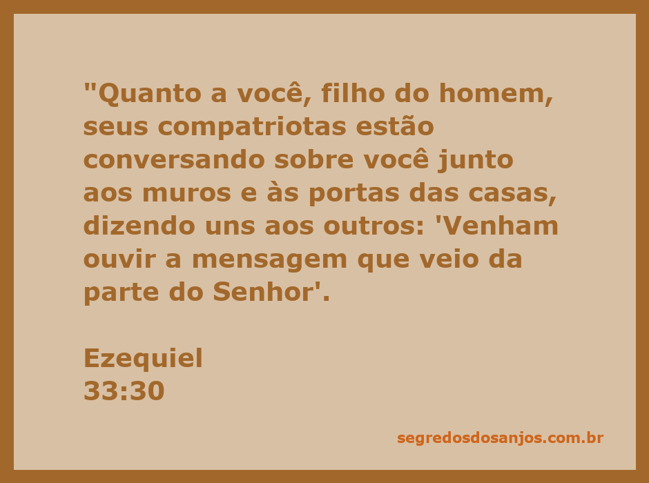 Ilustração de Ezequiel 33:30, onde pessoas conversam sobre a mensagem do Senhor.