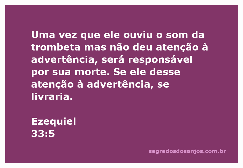 Imagem simbolizando a advertência divina com uma trombeta e uma pessoa distraída.