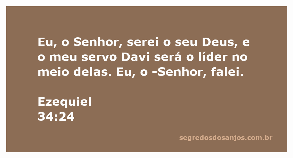 Imagem representativa de Ezequiel 34:24 com o Senhor como Deus e Davi como líder.