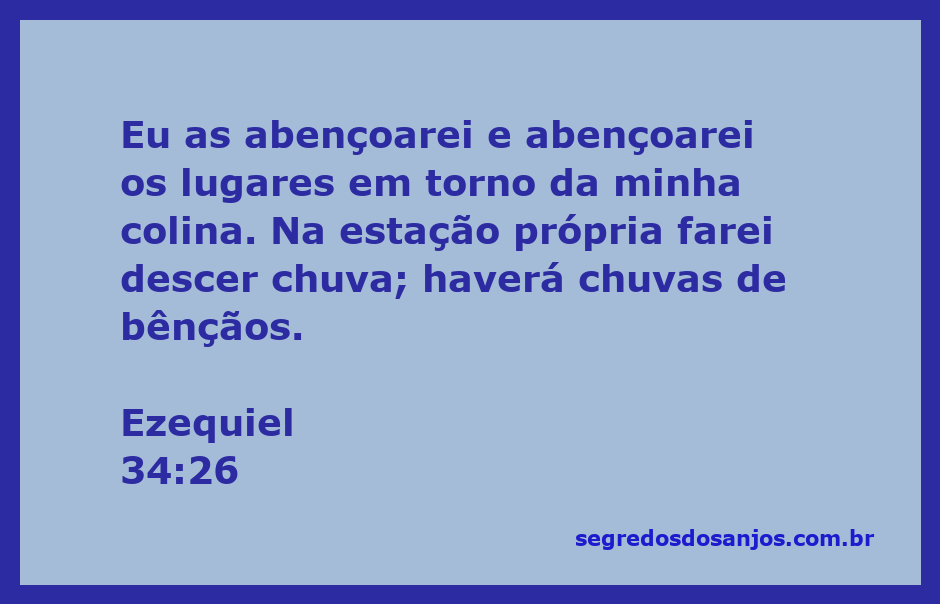 Imagem representativa da bênção divina sobre a terra, com chuvas caindo sobre uma colina verdejante.