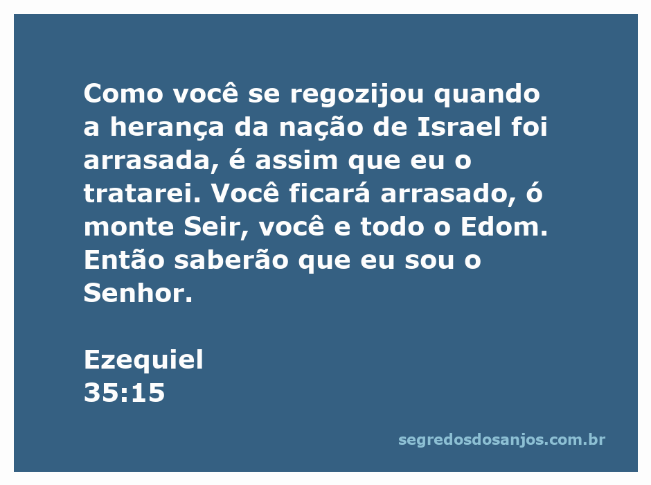 Ilustração do monte Seir representando a passagem de Ezequiel 35:15 sobre a destruição de Edom.