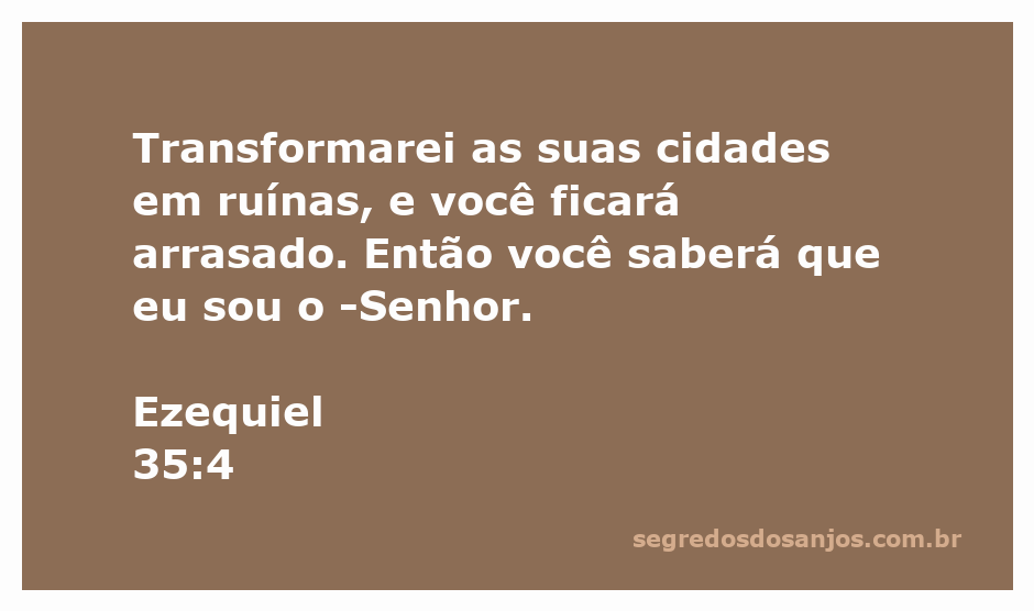 Imagem representativa da devastação e ruínas das cidades mencionadas em Ezequiel 35:4.