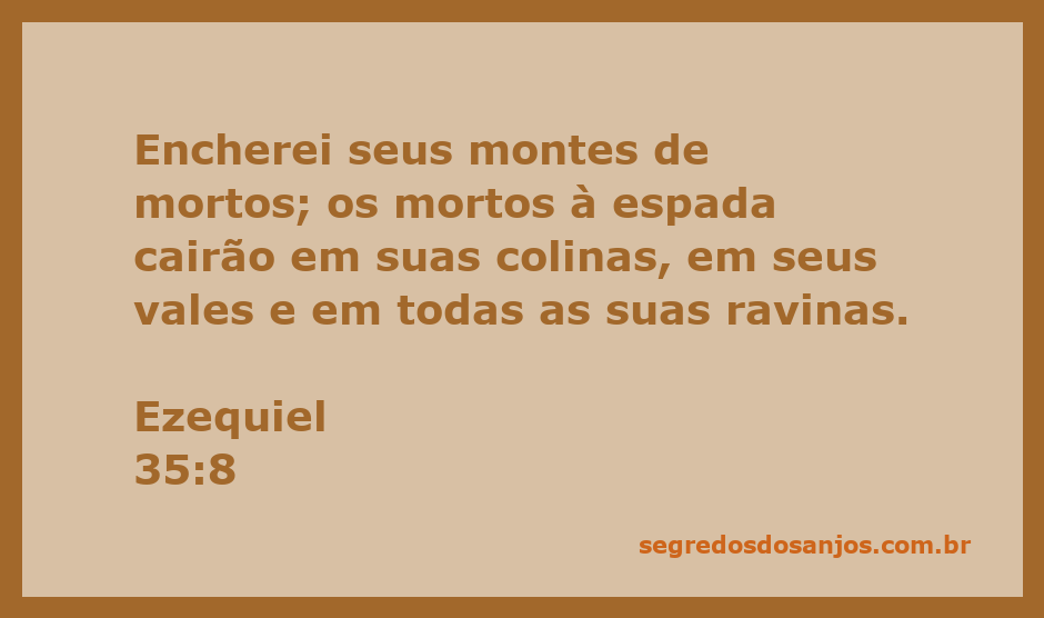 Imagem representativa da passagem de Ezequiel 35:8, mostrando montanhas e vales com a presença de mortos.