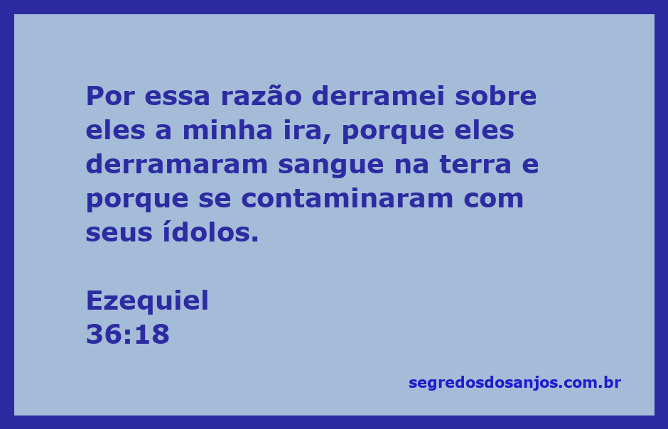 Ilustração representando Ezequiel 36:18, enfatizando a ira divina e a contaminação por ídolos.