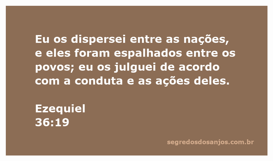 Representação artística da dispersão de Israel entre as nações conforme Ezequiel 36:19.