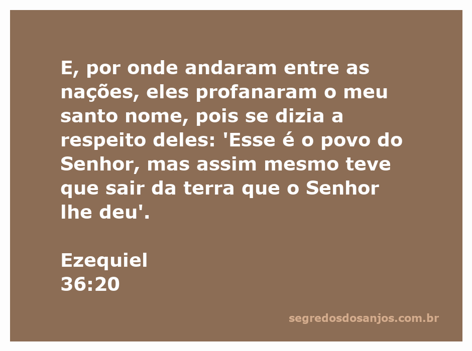 Imagem representando Ezequiel 36:20, refletindo sobre a profanação do nome de Deus pelo povo de Israel em meio às nações.