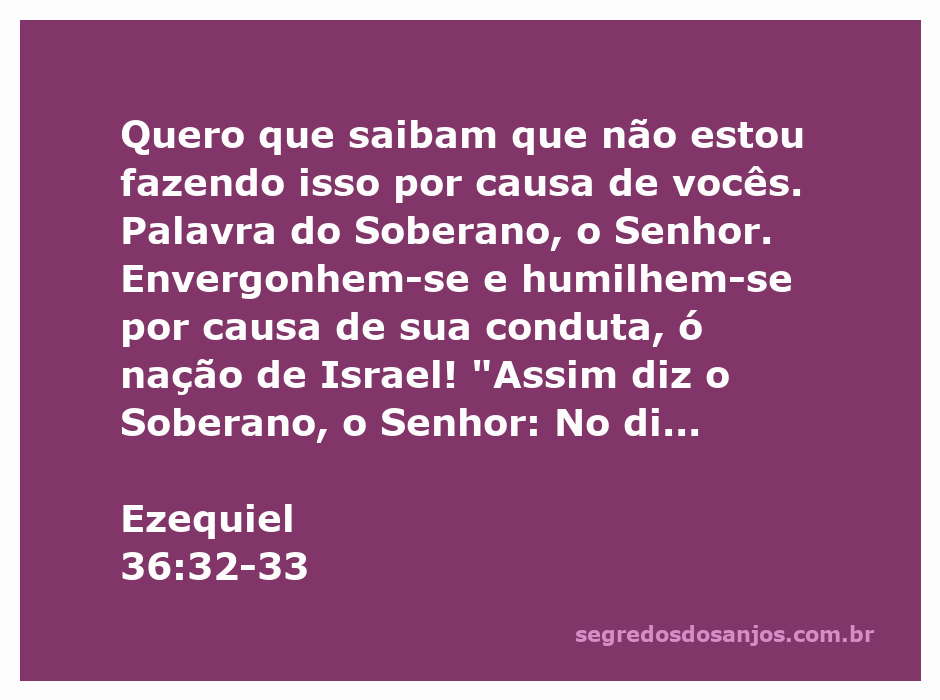 Imagem representativa da passagem de Ezequiel 36:32-33, mostrando uma cidade sendo restaurada e simbolizando a purificação e renovação de Israel.