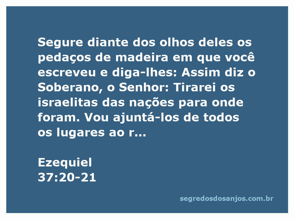 Imagem representativa da reunificação dos israelitas, simbolizando a promessa de retorno a sua terra.