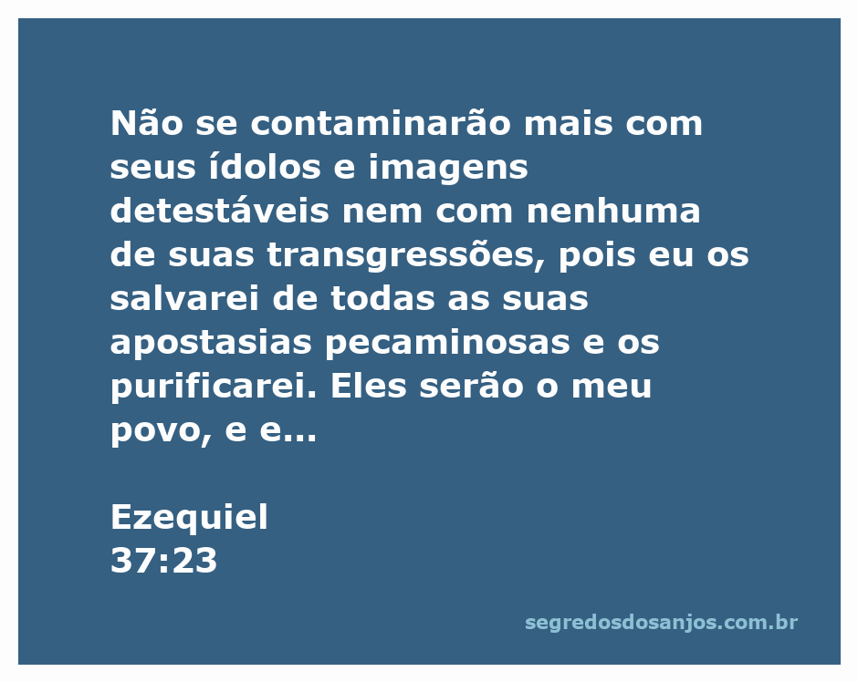 Imagem representativa da purificação do povo de Deus conforme Ezequiel 37:23, simbolizando a libertação dos ídolos e transgressões.