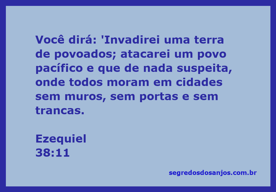 Imagem representativa da invasão de uma terra pacífica, simbolizando a passagem de Ezequiel 38:11.