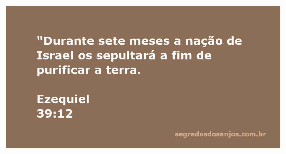 Ilustração do sepultamento dos guerreiros na nação de Israel, representando a purificação da terra conforme Ezequiel 39:12.