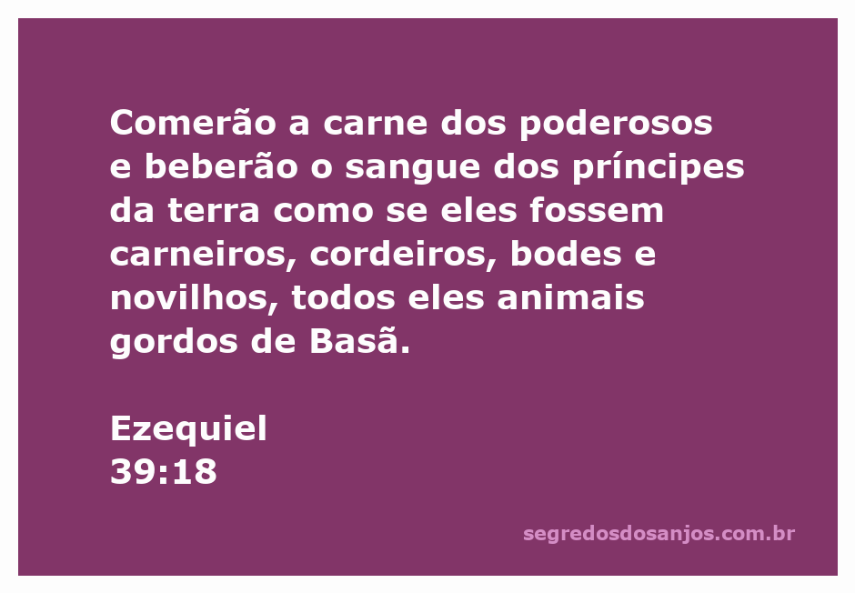 Ilustração de Ezequiel 39:18 com simbolismo de carneiros e príncipes, representando a passagem bíblica.
