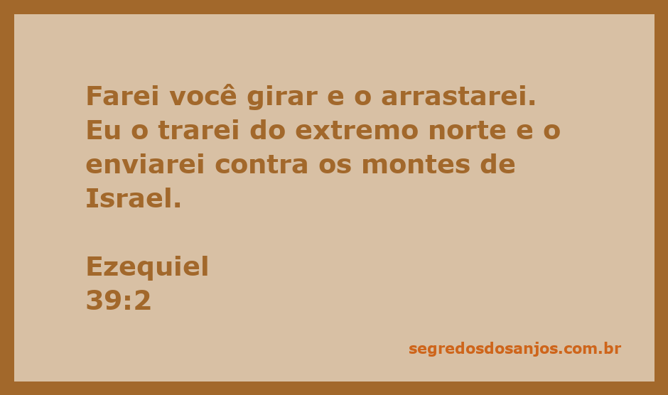 Imagem representativa do versículo Ezequiel 39:2, mostrando uma figura sendo arrastada em direção aos montes de Israel.