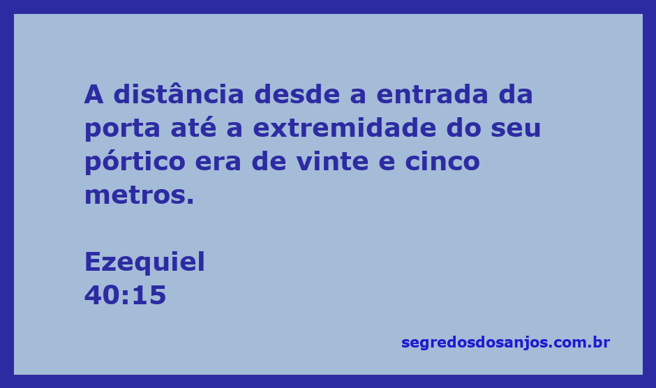 Representação da entrada da porta e pórtico conforme descrito em Ezequiel 40:15
