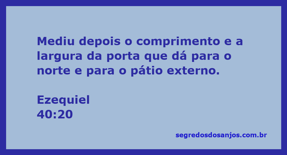 Representação da porta norte do pátio externo conforme descrito em Ezequiel 40:20.