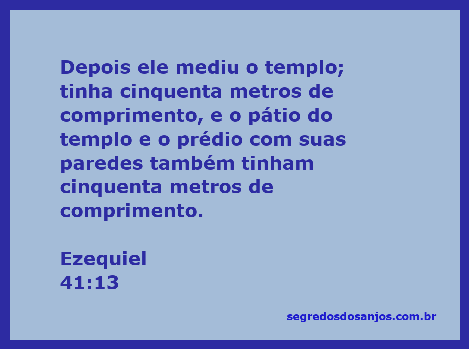 Representação arquitetônica do templo medido por Ezequiel, mostrando suas dimensões de cinquenta metros de comprimento.
