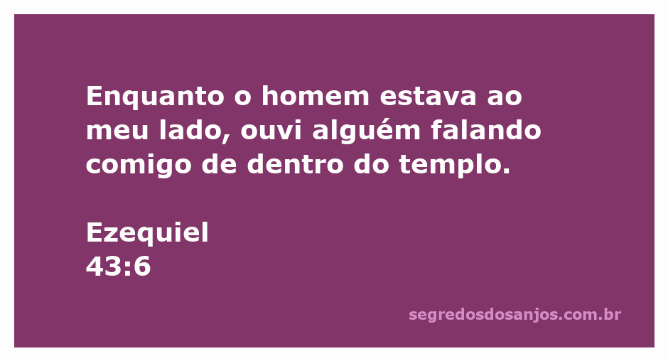 Visão do templo com um homem ao lado, simbolizando a comunicação divina.